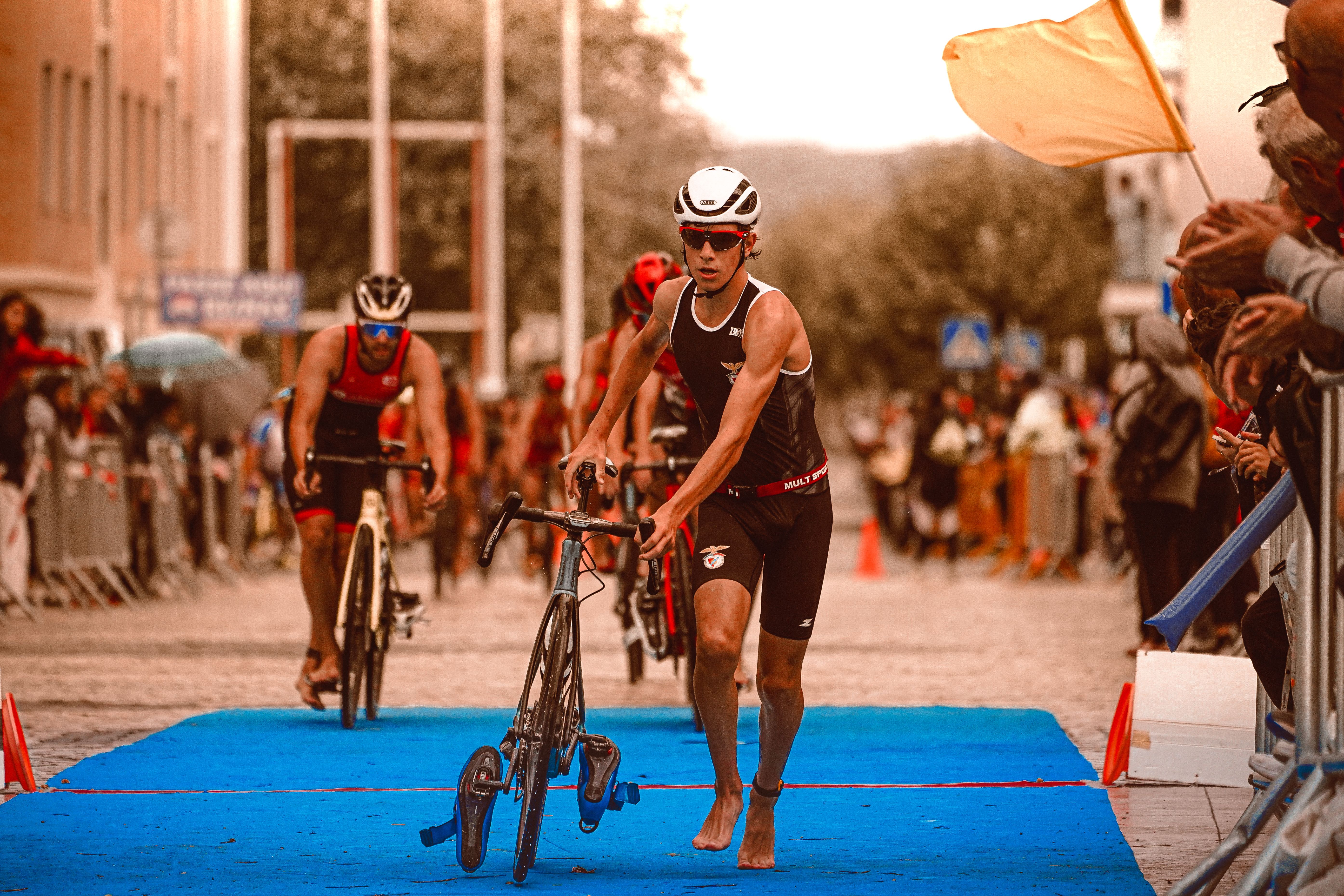 Endurance race scene representing running and conditioning